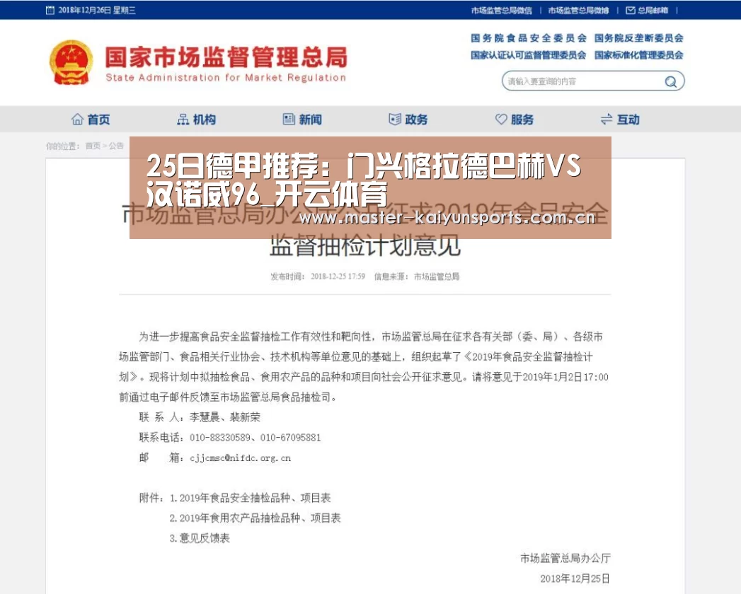 25日德甲推荐：门兴格拉德巴赫VS汉诺威96_开云体育